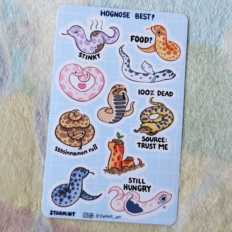 hognose sticker sheet