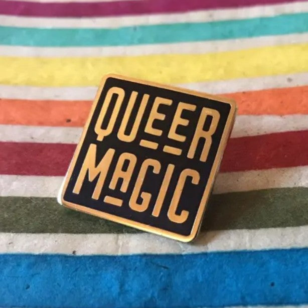 queer magic pin - black