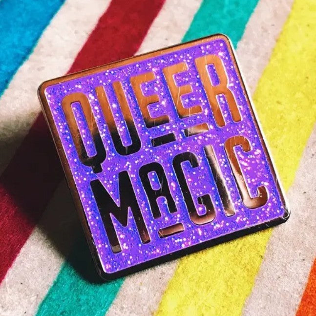 queer magic pin - purple