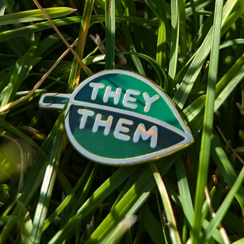 leafy pronoun pin - they/them